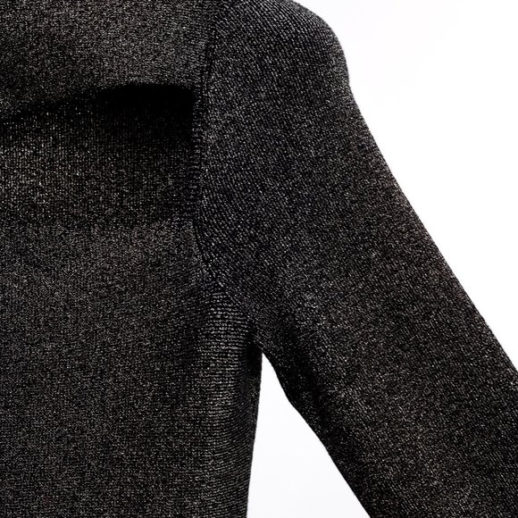 A.L.C. Metallic Knit Turtleneck Top - Picture 5 of 10